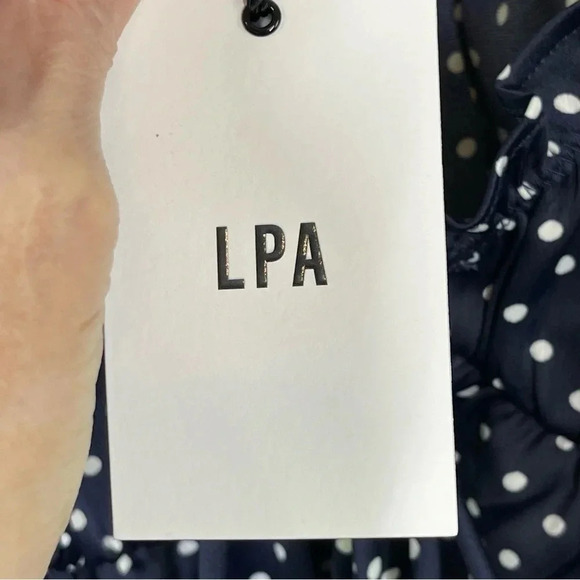 LPA Cecilia Top in Navy Dot XL NWT - Picture 11 of 13
